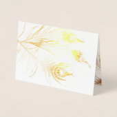 Peacock Feathers Mooie Vriend Verjaardag Folie Kaarten (Voorkant)