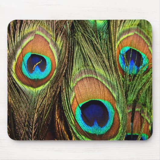 Peacock Feathers Mousepad Muismat (Voorkant)