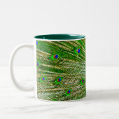 Peacock Feathers Mug Tweekleurige Koffiemok (Links)
