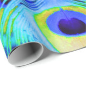 Peacock Feathers Multi Colors Cadeaupapier (Rol Hoek)