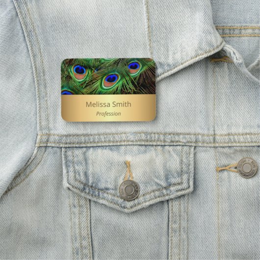  Peacock Feathers Naamplaatje (In situ)