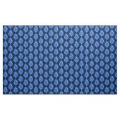 Peacock Feathers, Navy and Pastel Blue Stof (Yard (91,4 cm))
