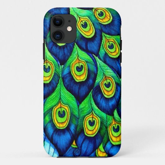 Peacock Feathers-ontwerp Case-Mate iPhone Case (Achterkant)