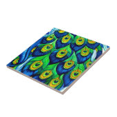 Peacock Feathers-ontwerp Tegeltje (Zijkant)