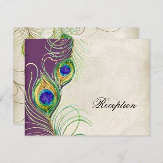 Peacock Feathers Opvangkaart Informatiekaartje (Voorkant / Achterkant)