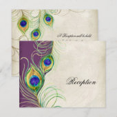 Peacock Feathers Opvangkaart Kaart (Voorkant / Achterkant)