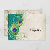 Peacock Feathers Opvangkaart Kaart (Voorkant / Achterkant)