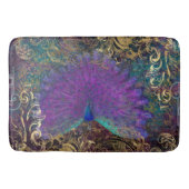  Peacock Feathers Paars Gold Foil Swirls Badmat (Voorkant)