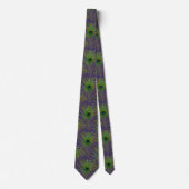 Peacock Feathers Paars Gold Necktie Neck Stropdas (Voorkant)
