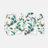 Peacock Feathers Party Treat Box Bedankdoosjes (Uitgevouwen)