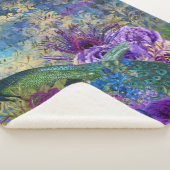 Peacock Feathers Peacocks Elegant Trendy Blanket Sherpa Deken (3/4)