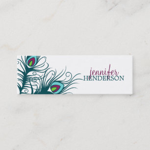 Peacock Feathers Personal Calling Card Contactkaartje