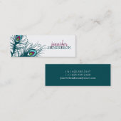 Peacock Feathers Personal Calling Card Contactkaartje (Voorkant / Achterkant)