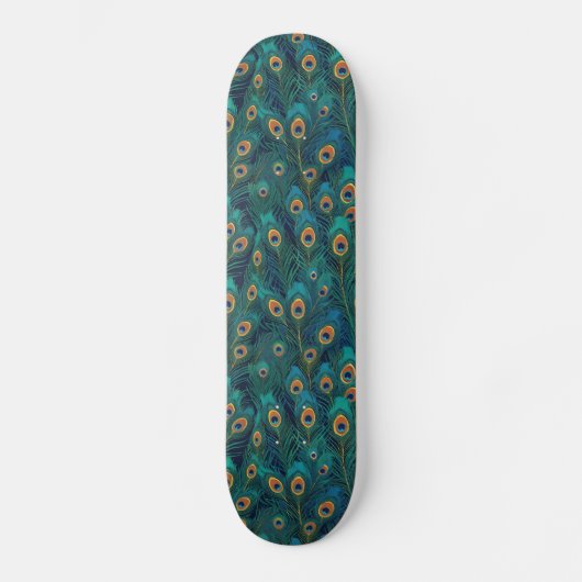 Peacock Feathers Persoonlijk Skateboard (Voorkant)