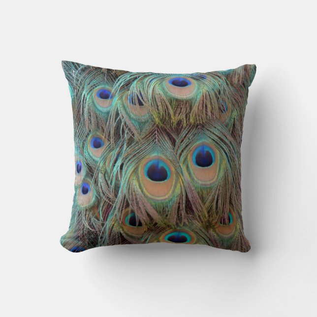 Peacock Feathers Pillow Kussen (Voorkant)