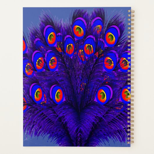 Peacock Feathers Planner (Achterkant)