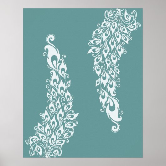 Peacock Feathers Poster (Voorkant)
