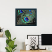 Peacock Feathers Print -24x20 - kleiner beschikbaa (Thuiskantoor)