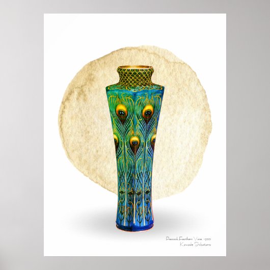 Peacock Feathers Print, Waarde Poster Papier (mat) (Voorkant)