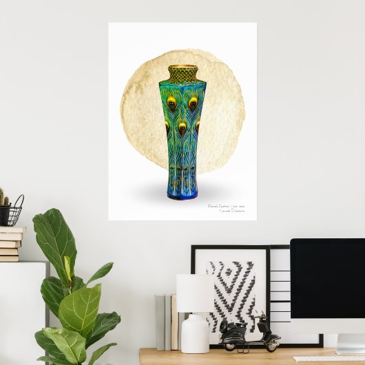 Peacock Feathers Print, Waarde Poster Papier (mat) (Thuiskantoor)