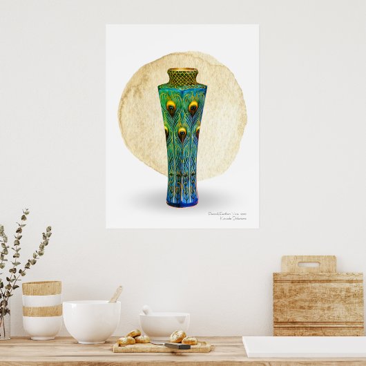 Peacock Feathers Print, Waarde Poster Papier (mat) (Keuken)