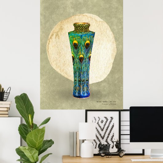 Peacock Feathers Print, Waarde Poster Papier (mat) (Thuiskantoor)