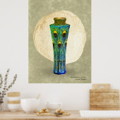 Peacock Feathers Print, Waarde Poster Papier (mat) (Keuken)