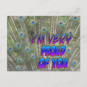 Peacock Feathers Proud Postcard Briefkaart