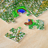 Peacock Feathers Puzzle Legpuzzel (Zijkant)