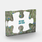 Peacock Feathers Puzzle Piece Cust. Fotoblok (Links)