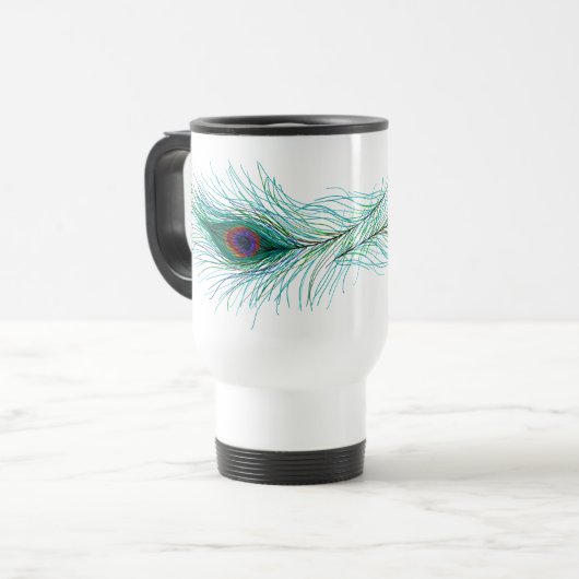 Peacock Feathers Reisbeker (Voorkant links)