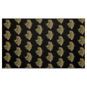 Peacock Feathers Rhinestone Diamond Pattern Black Stof (Fat Quarter)