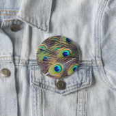 Peacock Feathers Ronde Button 7,6 Cm (In situ)