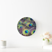 Peacock Feathers Ronde Klok (Huis)