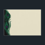 Peacock Feathers RSVP Horizontale Kaartje<br><div class="desc">grafisch ontwerp</div>