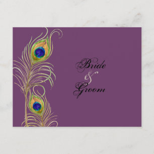 Peacock Feathers RSVP-responskaarten RSVP Kaartje