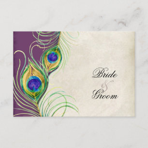 Peacock Feathers RSVP-responskaarten RSVP Kaartje