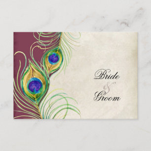 Peacock Feathers RSVP-responskaarten RSVP Kaartje