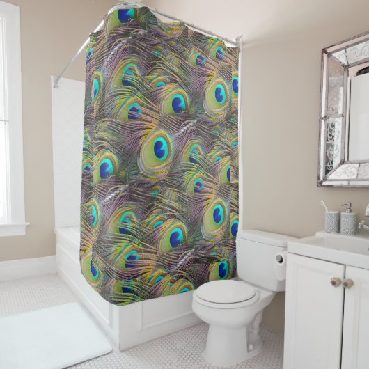 Peacock Feathers Showgordijn Douchegordijn (In situ)