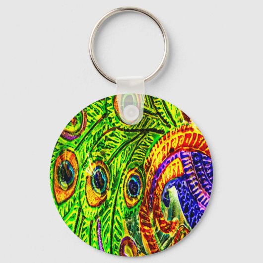 Peacock Feathers Sleutelhanger (Voorkant)