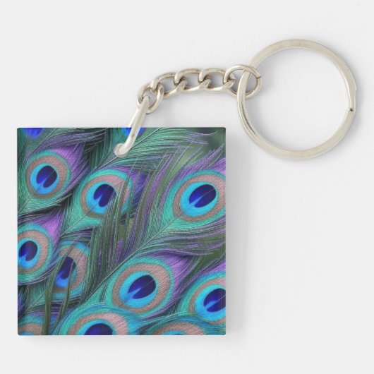 Peacock Feathers Sleutelhanger (Achterkant)