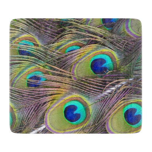 Peacock Feathers Snijplank (Voorkant)