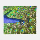 Peacock Feathers Soft Fleece Deken (Voorkant (Horizontaal))