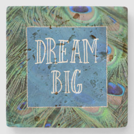 Peacock Feathers Stenen Onderzetter