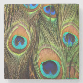 Peacock Feathers Stone Onderzetter (Voorkant)