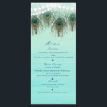 Peacock Feathers & String Lights Rustiek Party Men Menu<br><div class="desc">Peacock Feathers & String Lights Rustieke Party Menu Kaart. Overeenkomende items in dit ontwerp zijn beschikbaar.</div>