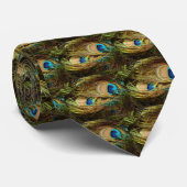Peacock Feathers Stropdas (Opgerold)