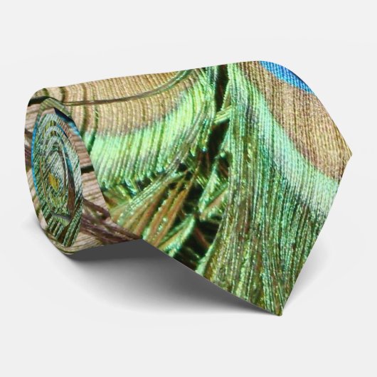 Peacock Feathers Stropdas (Opgerold)