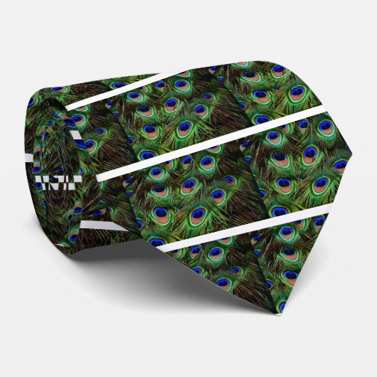 Peacock Feathers Stropdas (Opgerold)