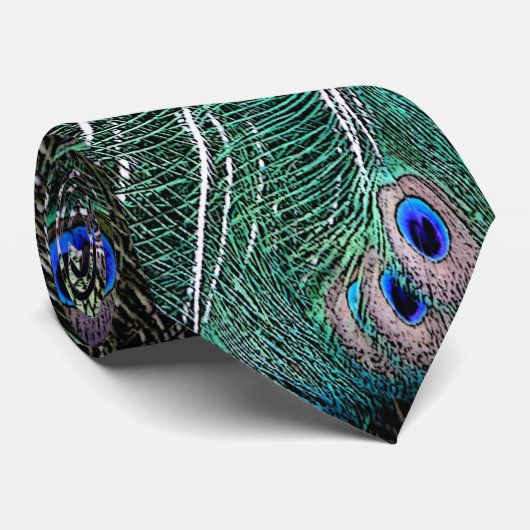 Peacock Feathers-stropdas Stropdas (Opgerold)